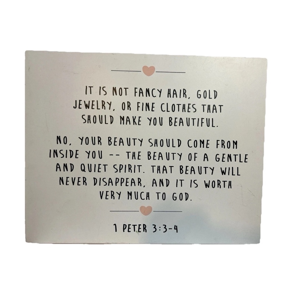 1 Peter 3:3-4 Scripture Sign – Rustic Wall Décor – 12.7 x 20